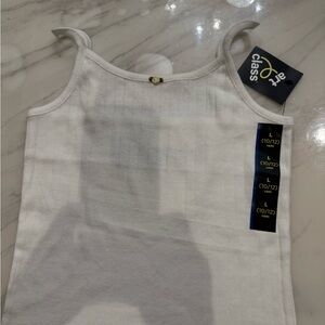 Art Class girls White Tank Top with Button Detail..#652